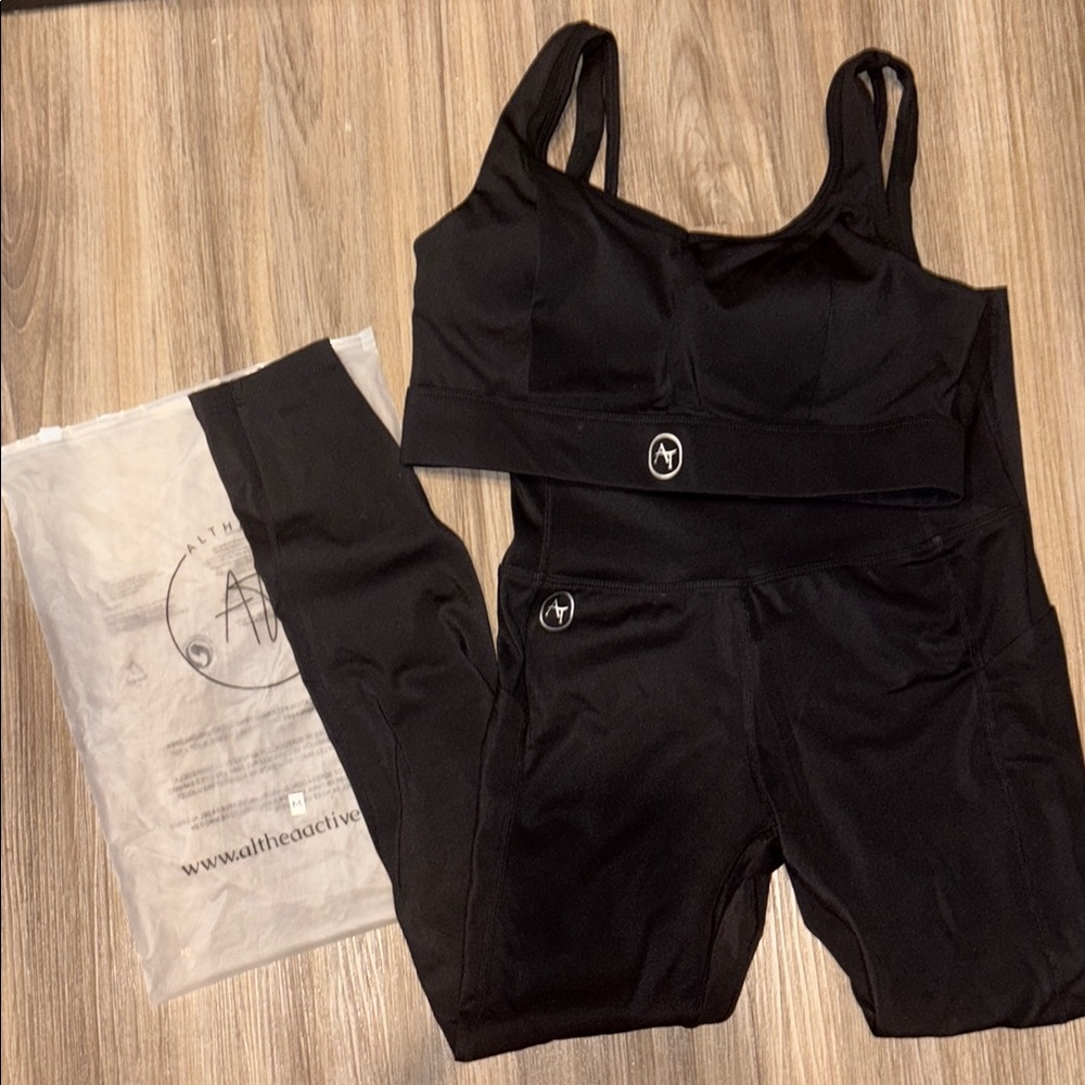 Black Leggings and Top Set